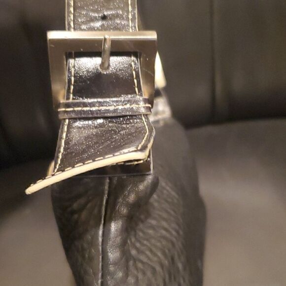 KENNETH COLE Mini Black Leather Handbag Purse Bag - Picture 3 of 6